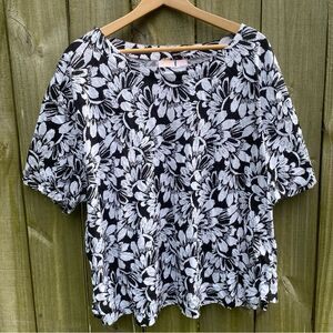 CC California Top Womens 3X Floral Cotton Summer Vacation Resort Casual